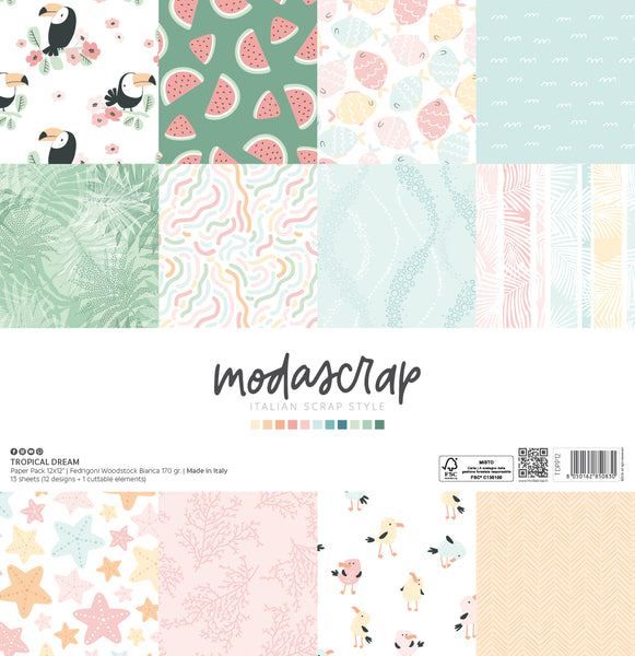 MODASCRAP - PAPER PACK TROPICAL DREAM 12x12